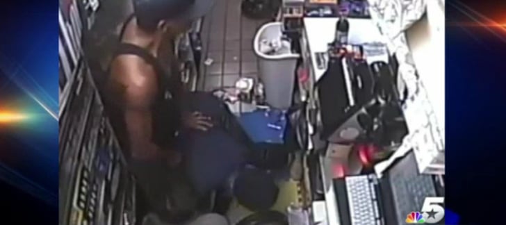 Gas Station Clerk Shoots Robber With His Own Gun During Violent Armed Robbery