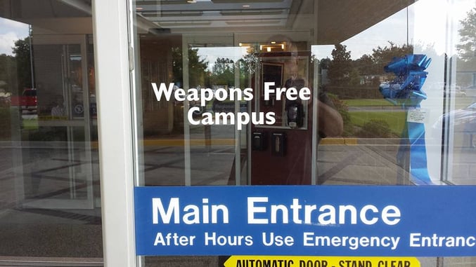 PSA: You Literally Never Have To Worry About A Mass Shooting Here, Because They Have A Sign