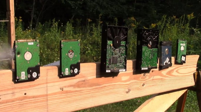 [VIDEO] Shooting Some Old Hard Drives