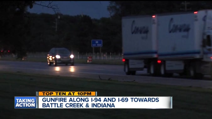 Sniper Activity Reported In Vicinity Of I-94 and I-69 Near Battle Creek, Michigan