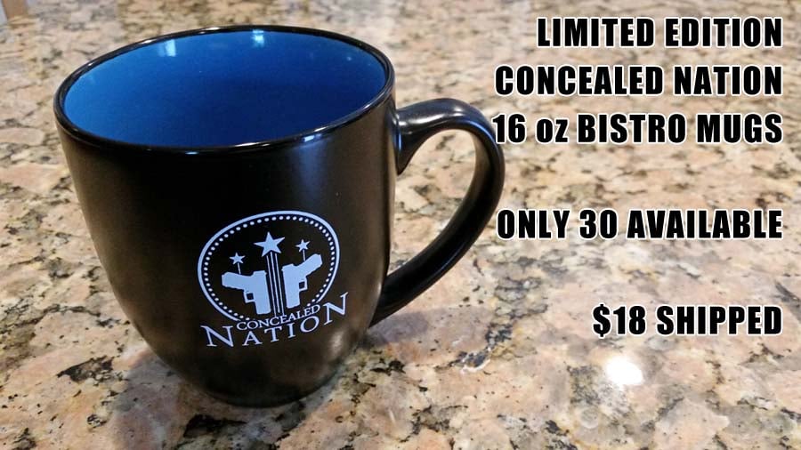 Limited Edition Concealed Nation 16oz Bistro Mugs: Only 30 Available!