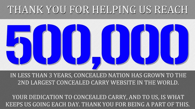 Dear 500,000 Concealed Nation Facebook Fans: THANK YOU