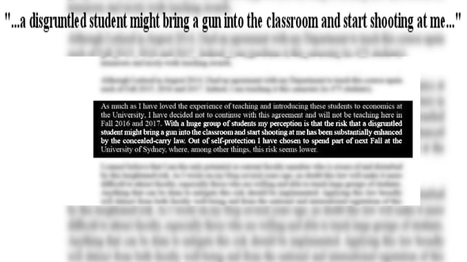 Econ Professor Quits As Concealed Carry Comes To University of Texas