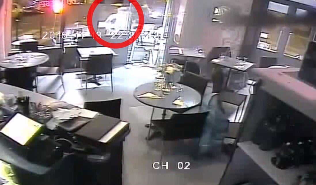 [VIDEO] Surveillance Video Of Paris Cafe Terrorist Attack Shows Gun Jamming While Trying To Execute Patron