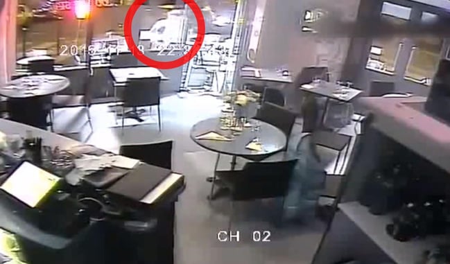 [VIDEO] Surveillance Video Of Paris Cafe Terrorist Attack Shows Gun Jamming While Trying To Execute Patron