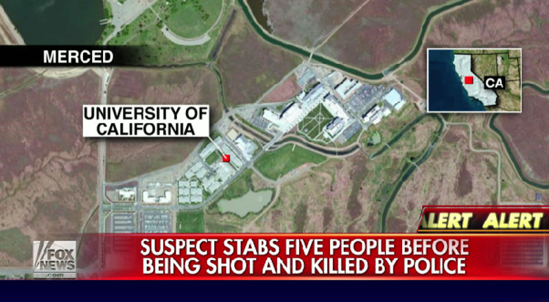 5 People Stabbed, Suspect Shot And Killed By Police On California Campus