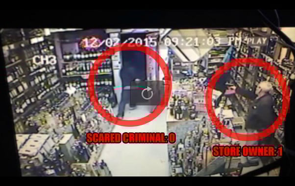Liquor Store Owner Saves Wife From Armed Robber, One-Handed