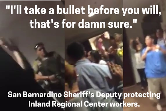 Deputy To Frightened People During CA Shooting: “I’ll Take A Bullet Before You, That’s For Damn Sure”