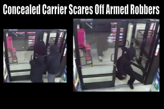 [CCW IN ACTION] Armed Robbers Beat Feet After Concealed Carrier Draws Gun