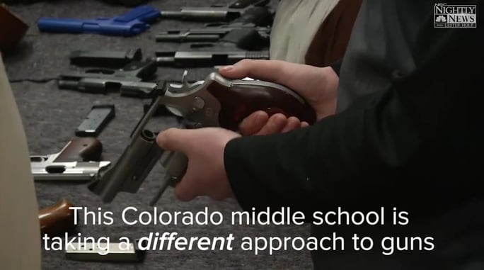 [VIDEO] Colorado Middle School Teaches Students About Guns; “I think that it’s better for them to have a respect for it.”