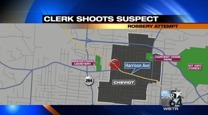 Armed Clerk Draws Pistol, Stops Armed Robber