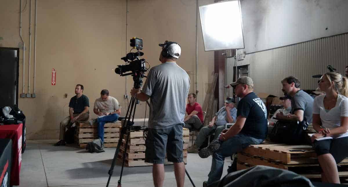 gun writers hard at work