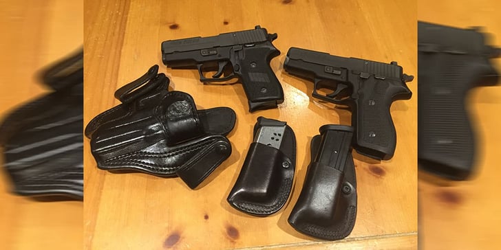 #DIGTHERIG – BHS and his SIG SAUER P220 and SIG SAUER P227 in TT Gunleather and Wright Leather Works Holsters