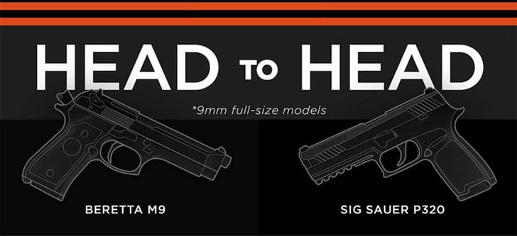 New Army Choice of Handgun: Sig Sauer P320 vs Beretta M9 HEAD-TO-HEAD