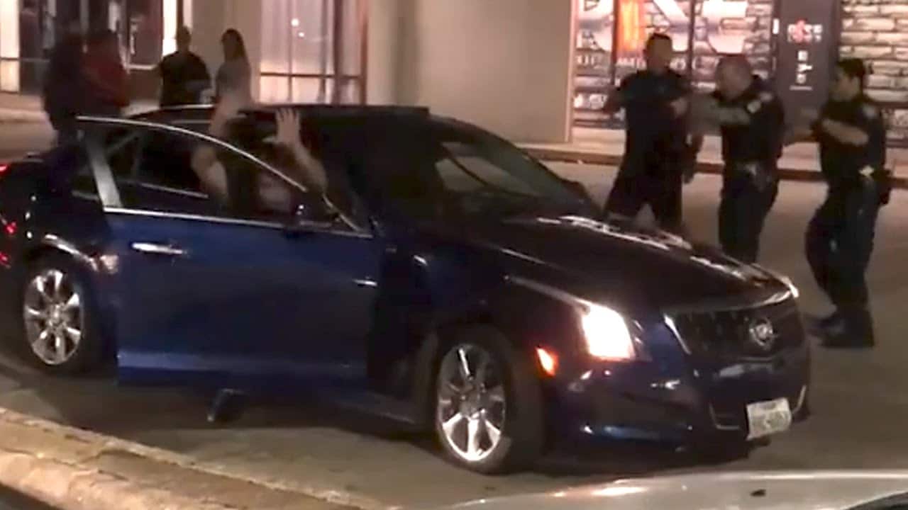 [VIDEO] Drive-by Shooting Caught On Video, Cops At Right Place At Right Time