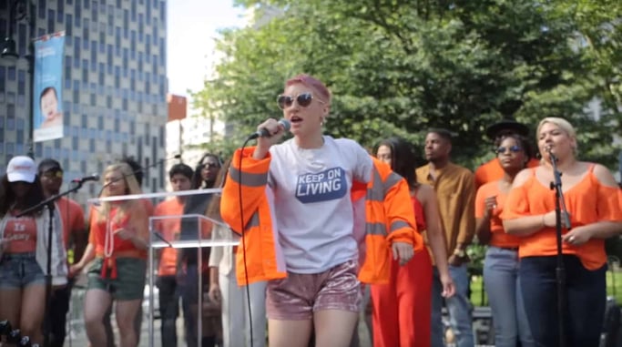 Moms Demand Singing To End Gun Violence