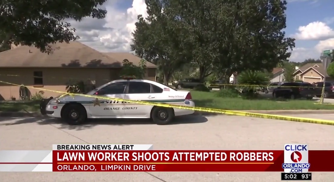 Lawn Care + Guns = Thwarted Robbery Attempt