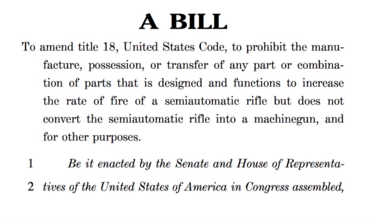 10 Republicans Back New Bill That Would Ban Bump Fire Stocks