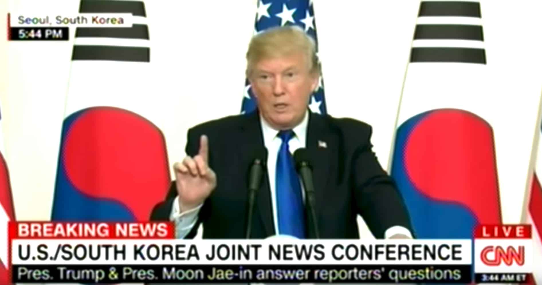 While In South Korea, President Trump Is Asked If He Supports “EXTREME VETTING” For Firearm Purchases