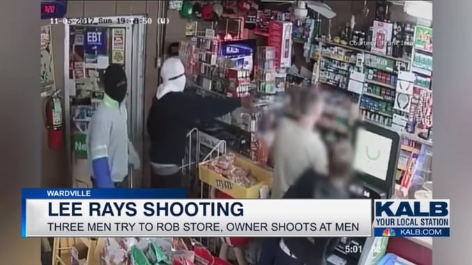 Intense Video Released By Store Owner Shows Armed Robbery Suspects VS Store Owner
