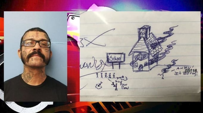 Man Faces Charges After Drawing Depicts School On Fire And People Being Shot