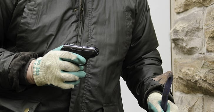 Business Owner Drops Burglar the Instant He Walks Into Work