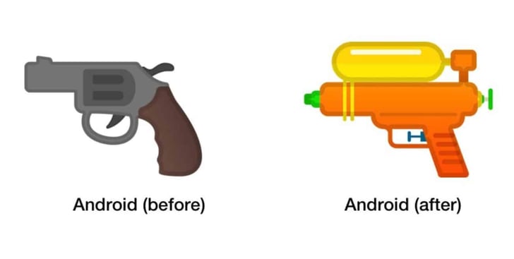 Google Replacing It’s Gun Emoji To Squirt Gun
