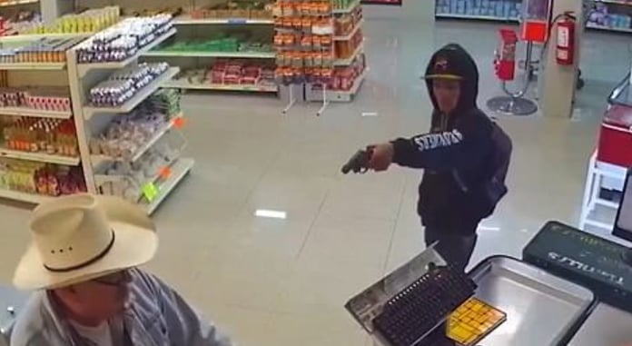 Real Life Cowboy Takes Down Armed Convenience Store Robber. Twice. *WATCH*