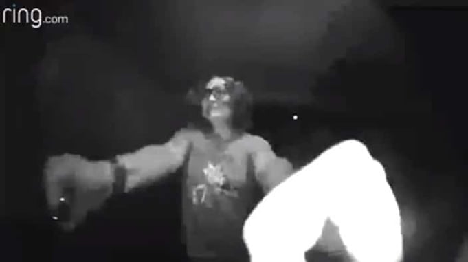 *WATCH* Surveillance Video Shows Person Trying To Get Inside Home While Terrified Homeowner Waits, Armed