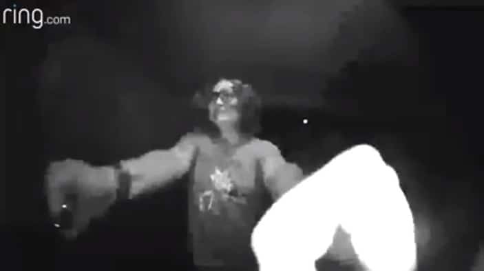 *WATCH* Surveillance Video Shows Person Trying To Get Inside Home While Terrified Homeowner Waits, Armed