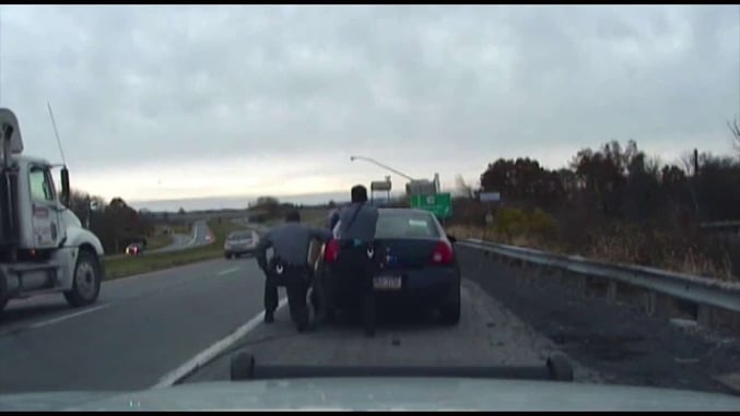 Intense Video Shows Shootout With Man After Police Pull Him Over For Speeding, One Officer Nearly Losses His Life