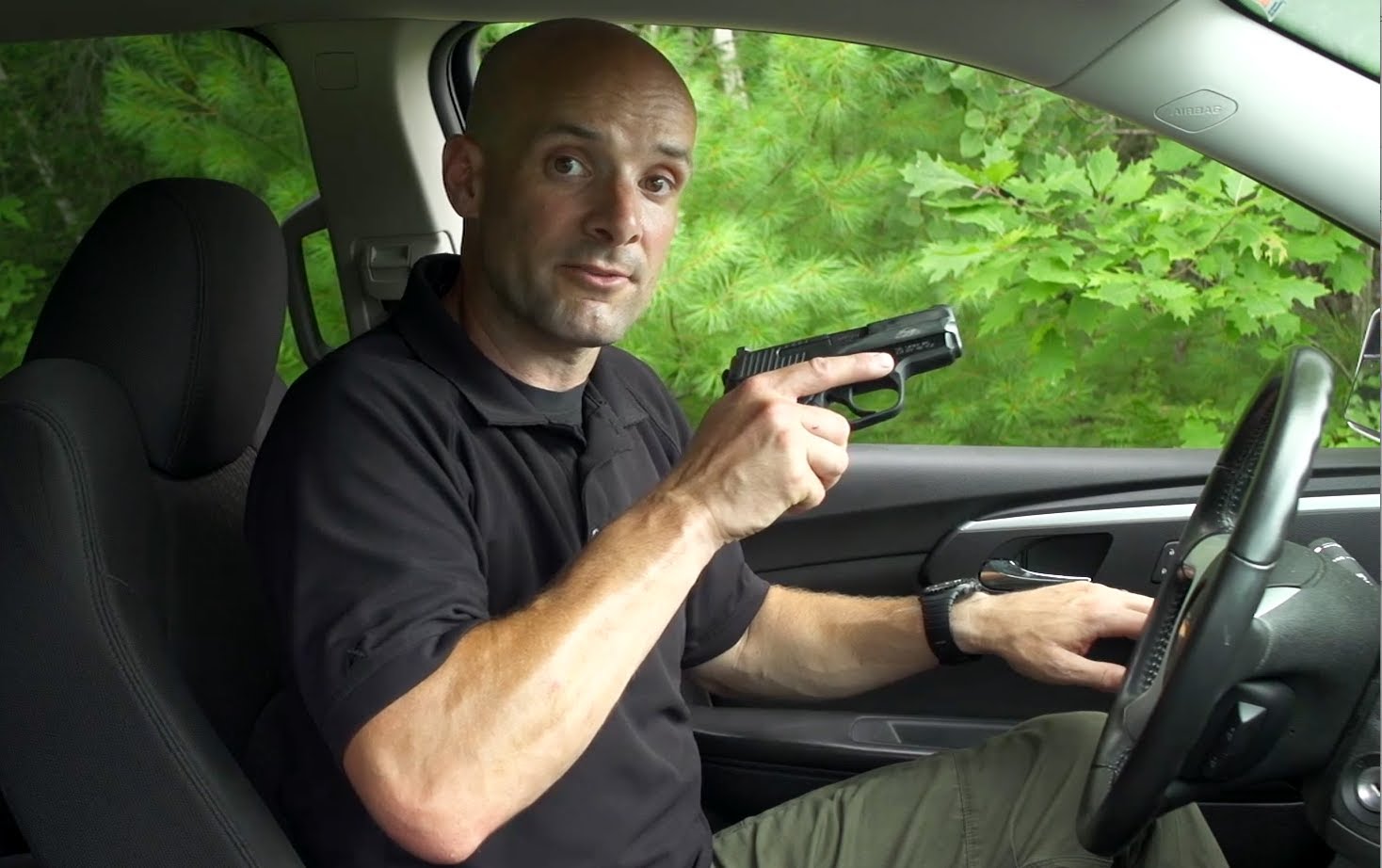 [VIDEO] How To Get To Your Gun Quickly While In A Seated Position