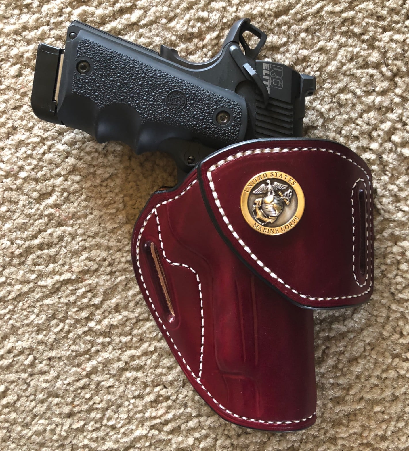 #DIGTHERIG – Alon and his Springfield Armory RO Elite Operator in a Tucker Gun Leather Holster