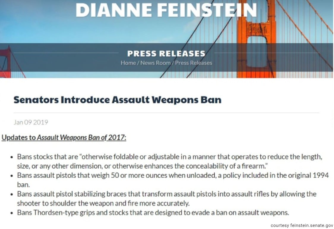 New Feinstein Assault Weapons Ban Bill Is The Worst Yet