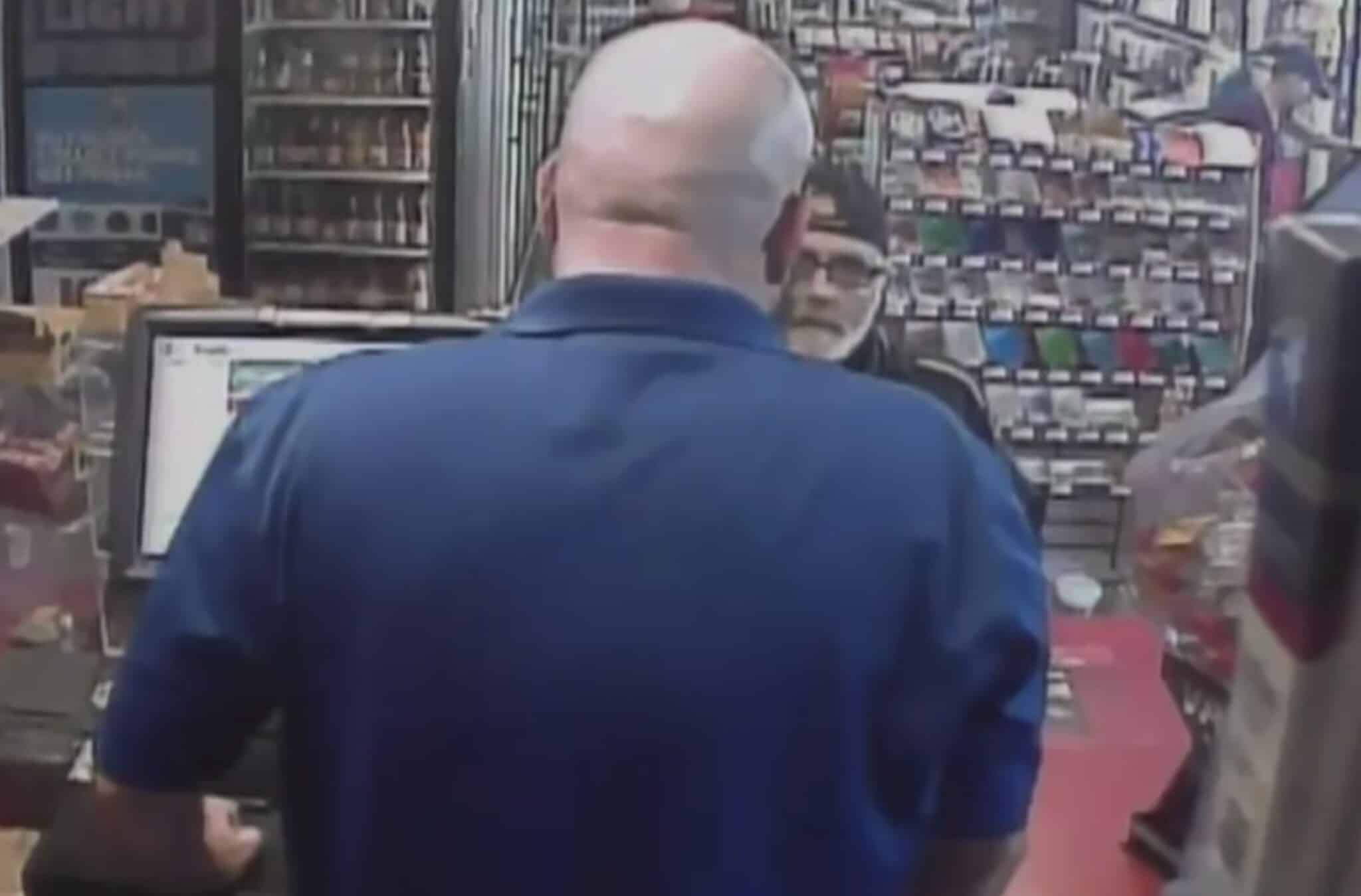 Clerk Not Having Armed Robbery Attempt, Comes Around Counter And Destroys Criminal