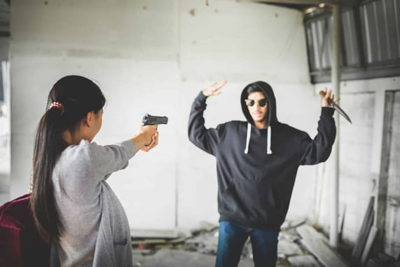 Profiles in Courage: Female Being Held at Gunpoint – and Outnumbered – Uses Her Firearm to Thwart Group of Men Intent on Robbing Her