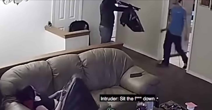 [VIDEO] Wrong House, Buster! Armed Man Storms Home, Resident Takes Control Of Situation, Girlfriend Useless