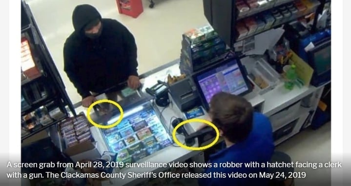 [WATCH] Guy With Hatchet Ends Up Begging Clerk Not To Call Cops In Today’s Instant Karma Served