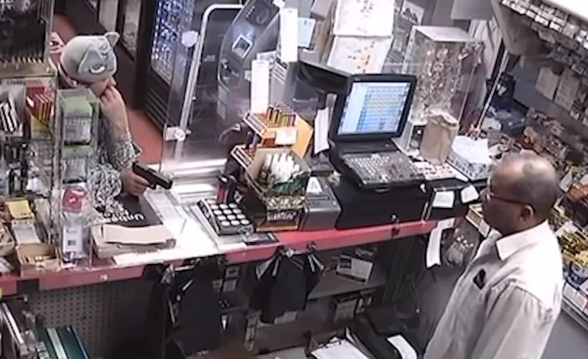 [VIDEO] Armed Woman, Wearing Elephant Hat, Attempts Armed Robbery At Convenience Store