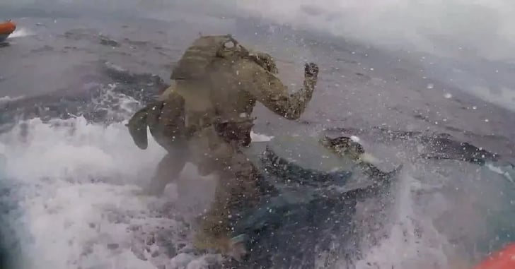 [VIDEO] Coast Guard Hops On Top Of Submarine During Pursuit