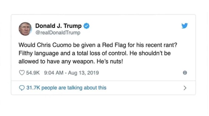 [VIDEO] Trump Tweet Shows The Problems With Red Flag Laws After Chris Cuomo Loses It On Camera