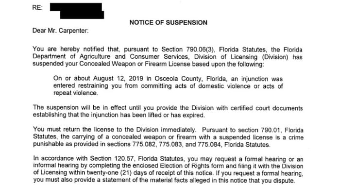 Florida Man Has Concealed Carry Permit Revoked, Guns Confiscated Because Of Mistaken Identity