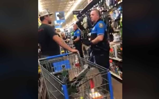 [VIDEO] Man Banned Nationwide After Openly Carrying Handgun In Walmart