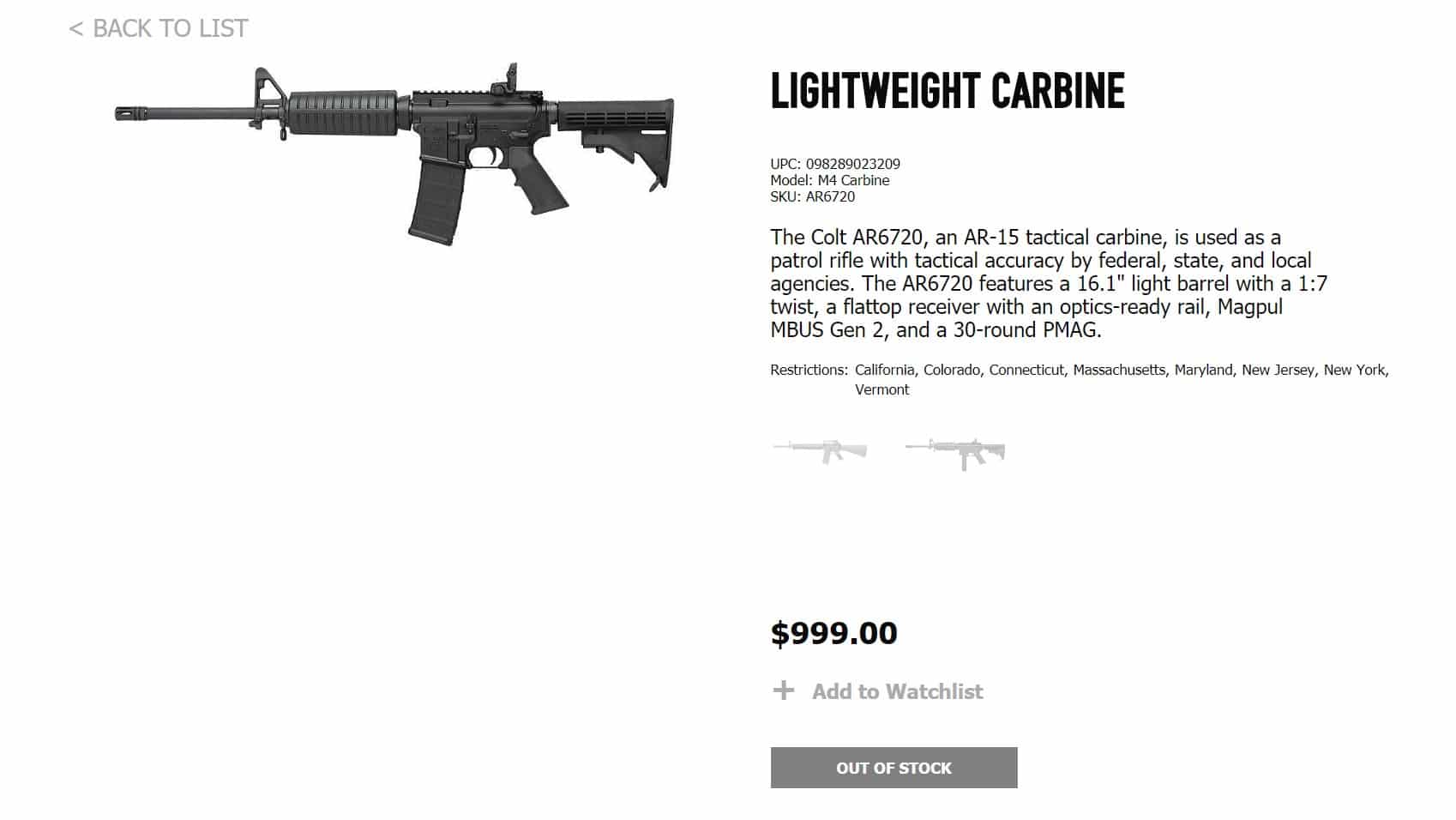 Colt Suspends Production Of AR-15 For Civilians