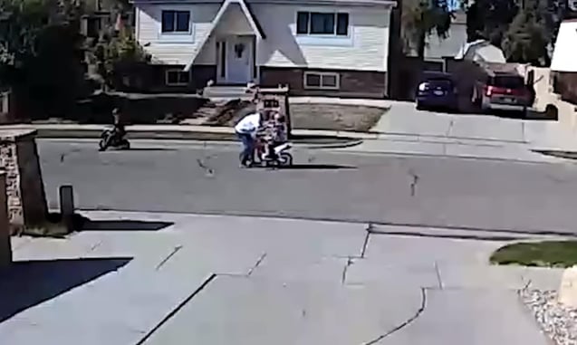 Man Slaps Two Children Riding Bikes In The Street, Their Father Runs Over, Man Pulls Gun And Fires