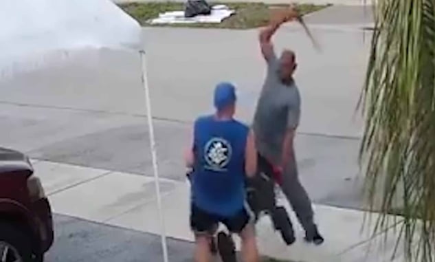 FL Men Fight Over Trash, One Pulls A Sword, Other Keeps Fighting For Some Reason