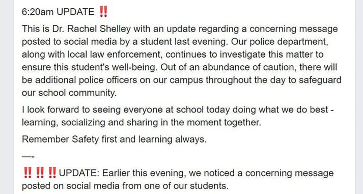 If Your Child’s School Received A Shooting Threat One Evening, Would You Let Your Child Attend The Next Day?