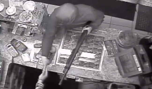 [VIDEO] Clerk Wins New Shotgun After Beating Armed Robber In Tug-Of-War