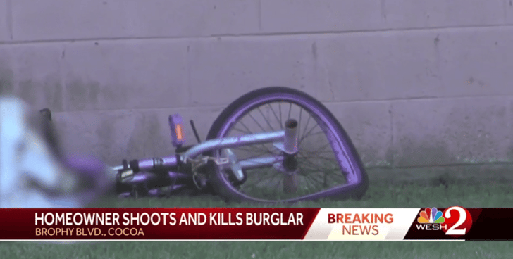 Burglar Uses Bicycle To Smash Through House Window, Homeowner Shoots Him Before He Can Get Inside
