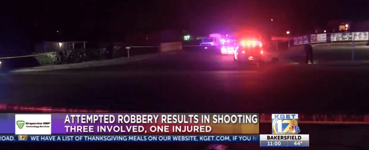 Gunfight Erupts Between Three Armed Robbers And Store Clerk, One Robber Shot, Killed